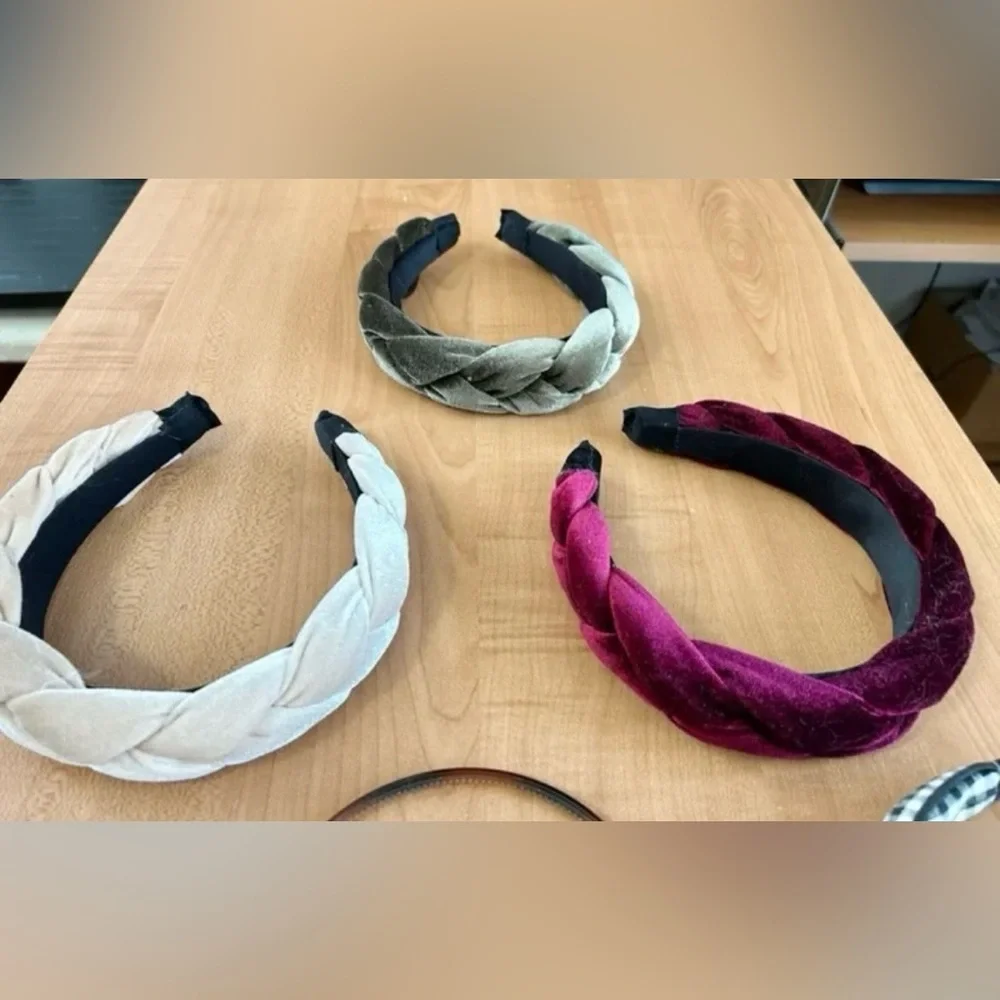 Assorted Women’s Padded and Fabric Headband Set - Multi Colors lot of 8